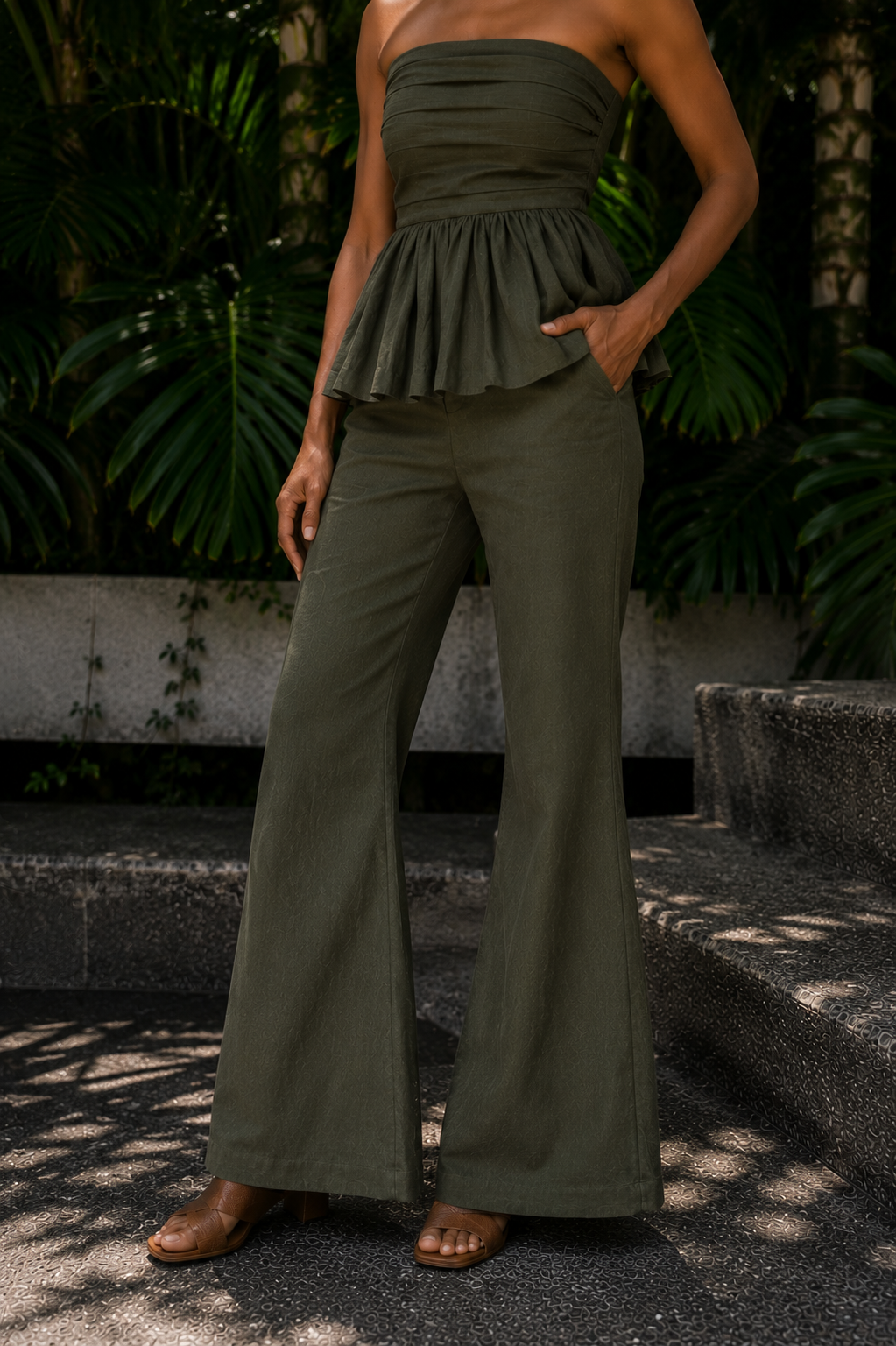 Olive U Flared Pants